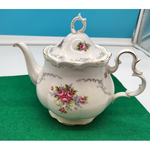 70 - Royal Albert Teapot in the 'Tranquility' Pattern. Seconds. 20cm High x 26cm.