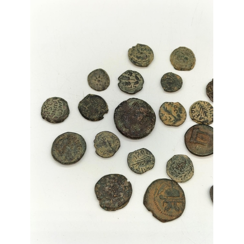 75A - Collection of Mixed Roman and Greek Old Bronze Coins, etc