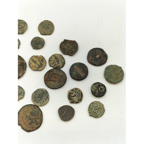 75A - Collection of Mixed Roman and Greek Old Bronze Coins, etc