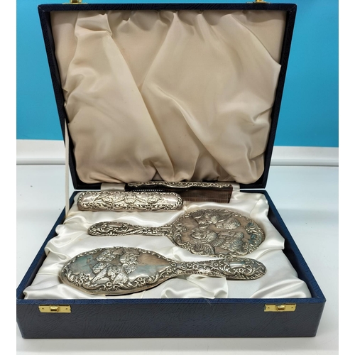 87 - Boxed Silver Hallmarked Vanity Set.