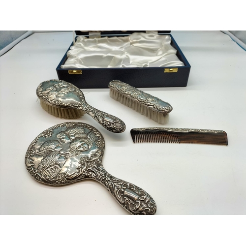 87 - Boxed Silver Hallmarked Vanity Set.