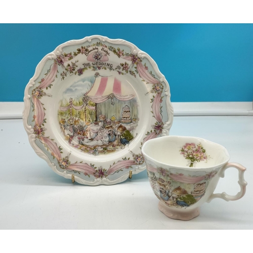 90 - Royal Doulton Brambly Hedge 'The Wedding' 21cm Plate and Cup. Cup Seconds Quality.