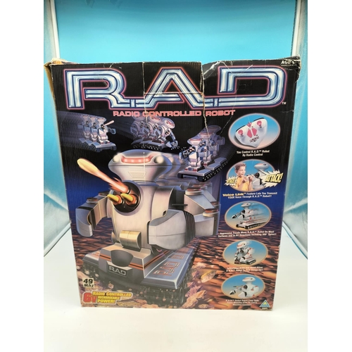 93 - Retro 90s RAD Remote Control Robot Toymax Bully in Original Box.