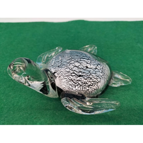 95 - Murano Glass Turtle. 6cm High, 12cm x 11cm.