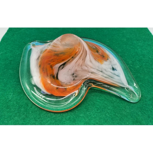 97 - Millefiori Style Glass Dish. 6cm High, 24cm x 18cm.