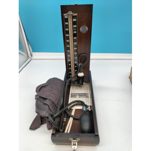 10 - Walnut Cased Sphygmomanometer in Original Box.