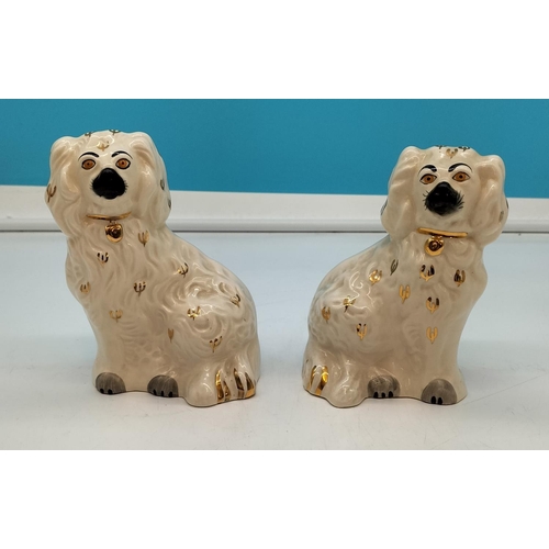 107 - Pair of Beswick 14cm Mantle Dogs.