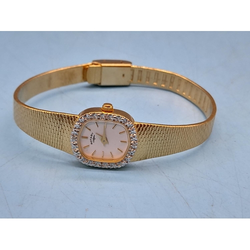 128 - Boxed Vintage Rotary Ladies Gold Plated Watch.