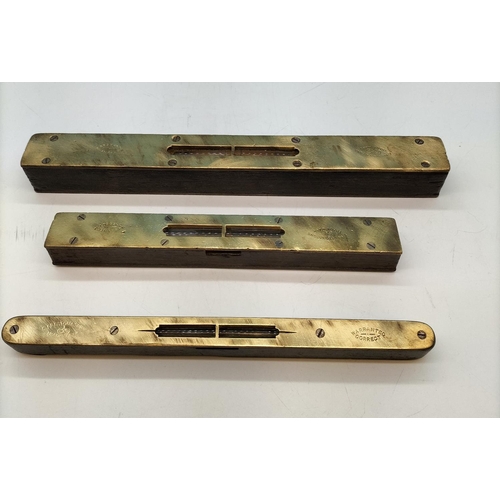 133 - Vintage Rabone Wood and Brass Levels (3) - 12