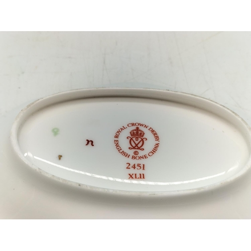 137 - Royal Crown Derby 2451 Pin Dish. 14cm x 9cm.