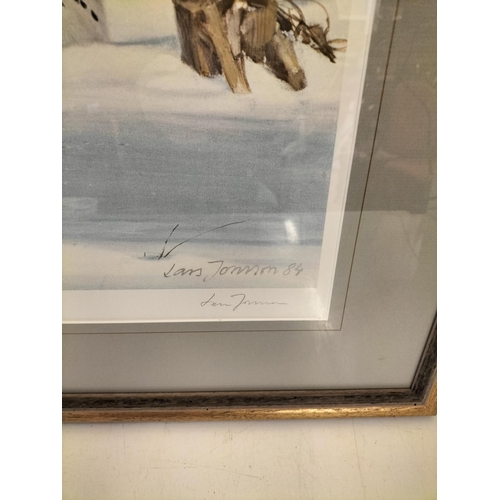 155A - Framed and Glazed 'After the Blizzard - Western Meadowlarks' Limited Edition 29/950 Print by Lars Jo... 