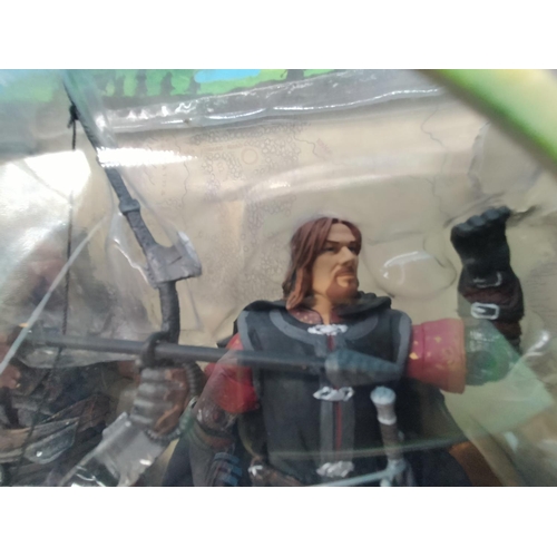 158 - Boxed Lord of the Rings Toy Biz Figures 'Boromir' and 'Lurtz' 2001.