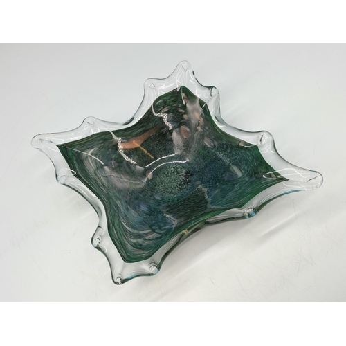 177 - Small Glass Owl signed S.Jackson, Small Glass Penguin plus Glass Bowl. Bowl measures 5.5cm High, 29c... 