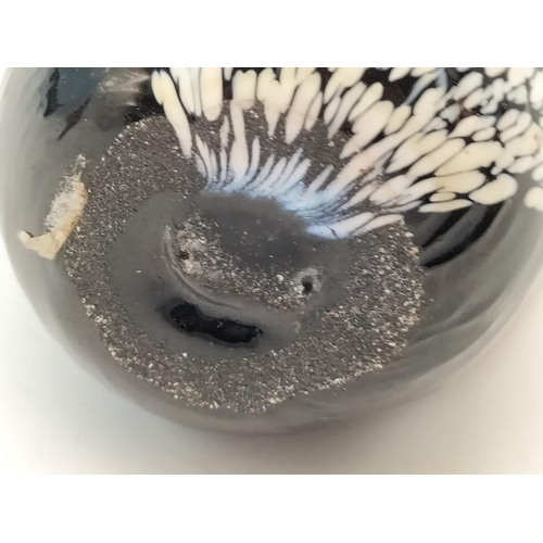 177 - Small Glass Owl signed S.Jackson, Small Glass Penguin plus Glass Bowl. Bowl measures 5.5cm High, 29c... 