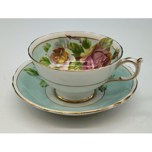 181 - Paragon Cabinet Cup and Saucer in a Rose Design.