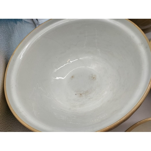 218 - 6 x Pottery Mixing Bowls to include T.G.Green and Mason & Cash. Largest 39cm Diameter.