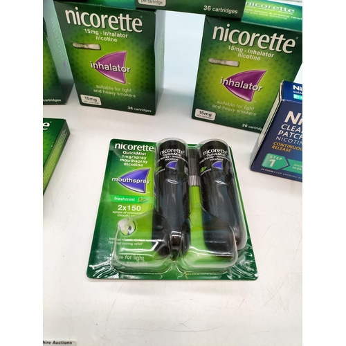 220 - Nicorette Inhaler, Quick Mist and Patches. All in Date.