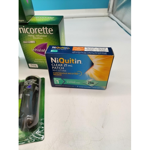 220 - Nicorette Inhaler, Quick Mist and Patches. All in Date.