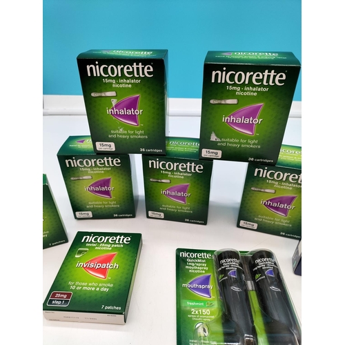 220 - Nicorette Inhaler, Quick Mist and Patches. All in Date.