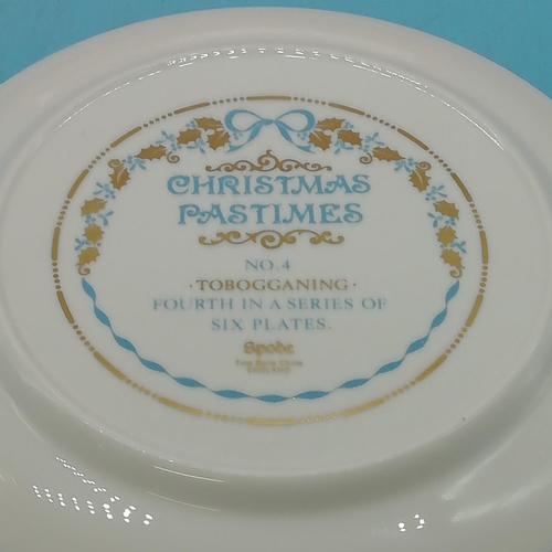 234 - Boxed Spode Christmas Pastime Plate.