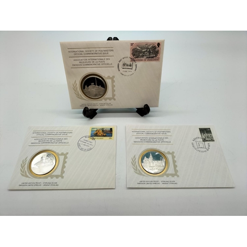 321 - 3 x Sterling Silver First Day Cover Coin Sets.