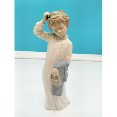 323 - Nao 27cm Figure of a Boy with Robe and Slippers.