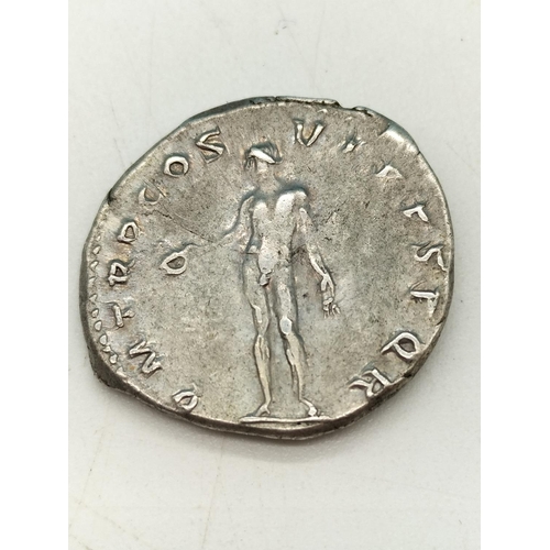 44 - Good Example of a Silver Denarius Trajan 98-117 AD. 3.5 Grams.