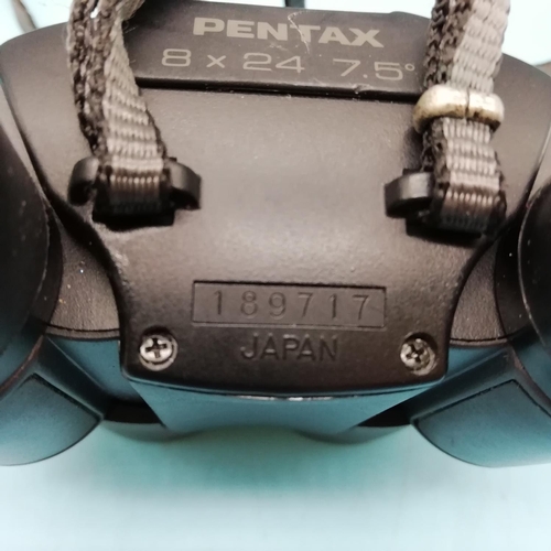 468 - Pair of Pentax 8x24 Binoculars with Case.