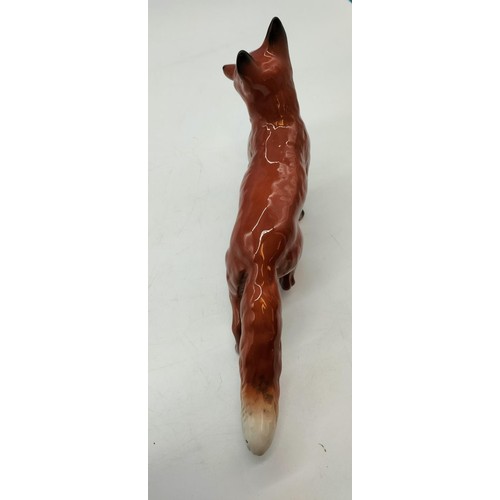 4 - Beswick Model of a Standing Fox. 13cm High, 24cm Long.