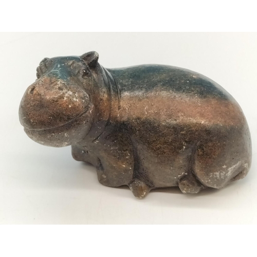 100 - African Rock Hippo 13cm x 8cm