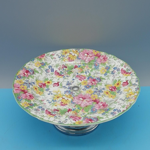 119 - Royal Winton Chintz Cake Stand, Cup and Saucer.