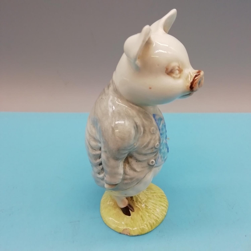 175A - Beatrix Potter Pigling Band 10cm Figure in Unusual Colourway. Unmarked but probably Beswick. Nibbles... 