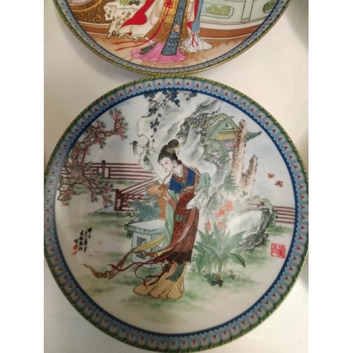 777 - Set of 12 (plus 1) Imperial Jingdezhen Porcelain ' Beauties of the Red Mansion' Plates.