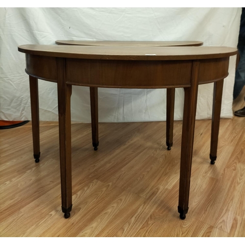 786 - Walnut Veneer Table (76cm High, 122cm x 126cm) or 2 x Hall Tables (76cm High, 122cm x 63cm). This Lo... 