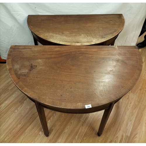 786 - Walnut Veneer Table (76cm High, 122cm x 126cm) or 2 x Hall Tables (76cm High, 122cm x 63cm). This Lo... 