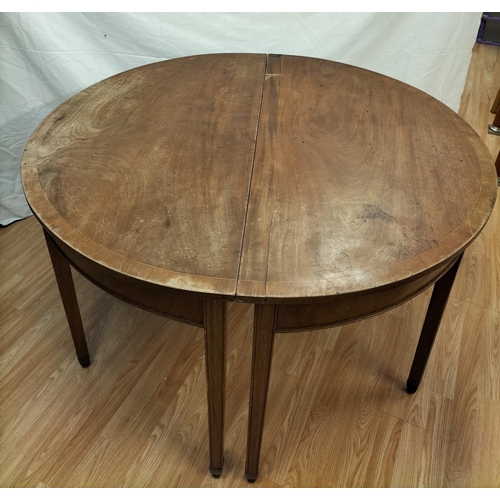 786 - Walnut Veneer Table (76cm High, 122cm x 126cm) or 2 x Hall Tables (76cm High, 122cm x 63cm). This Lo... 