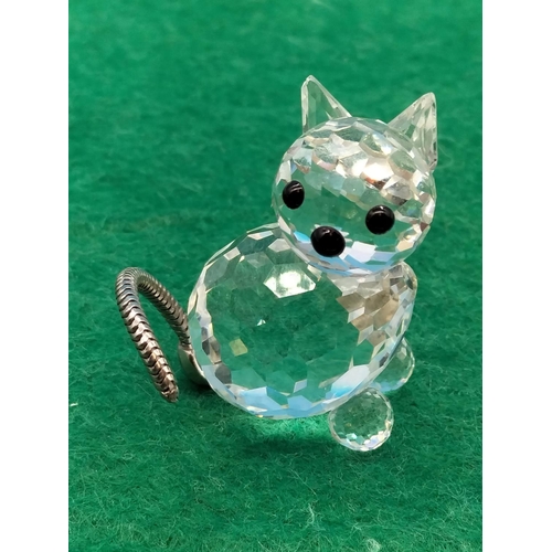 80A - Swarovski Crystal Cat. 3cm Tall.