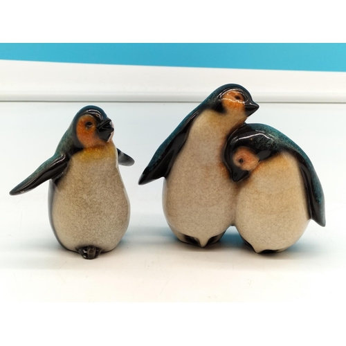 81 - Aynsley Penguin Figures. Largest being 12cm x 10cm