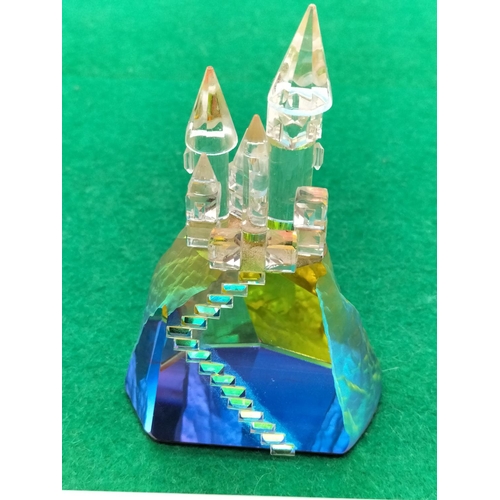 90A - Disney Rainbow Crystal Castle. 9cm Tall.