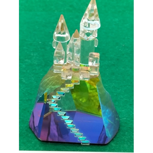 90A - Disney Rainbow Crystal Castle. 9cm Tall.