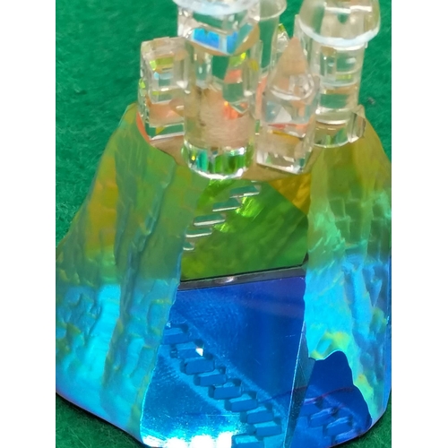 90A - Disney Rainbow Crystal Castle. 9cm Tall.