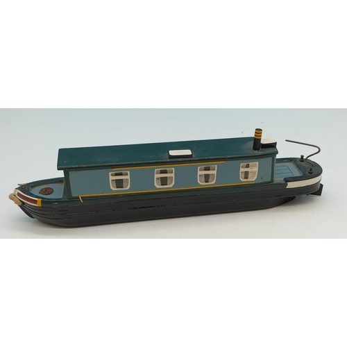 95A - Wooden Model of a Canal Boat. 31cm x 9cm