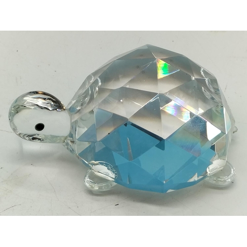 377 - Crystal Bear and Turtle in the Style of Swarovski.