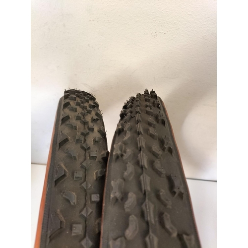 20 - Pair of Michelin Wild Gripper x Sport Bike Tyres.