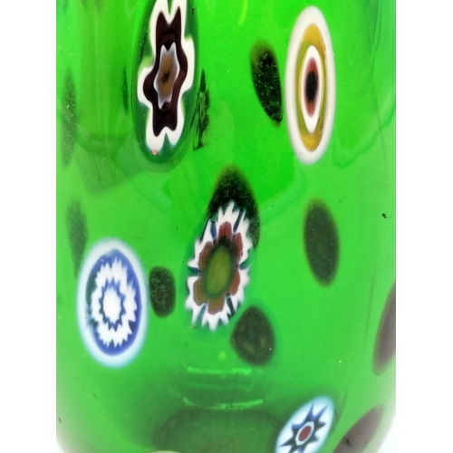 203 - Murano Millifore Glass Vases (2). Tallest being 18cm.