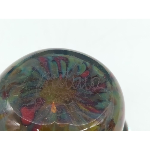 205 - Controlled Bubble 14cm Glass Bowl plus Mdina Mushroom Paperweight.