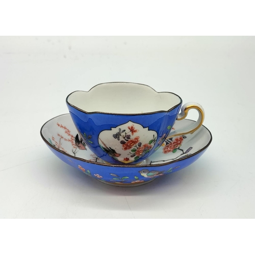 234 - Rare Meissen Chine de Commande Cobalt Blue Cabinet Cup and Saucer.