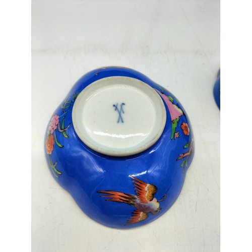 234 - Rare Meissen Chine de Commande Cobalt Blue Cabinet Cup and Saucer.