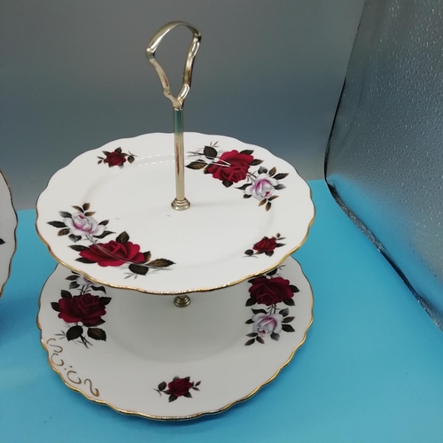 347 - Colclough China 'Amoretta' Items (22) to include Trios (6) plus Cake Stand, Plate, Cream Jug and Sug... 