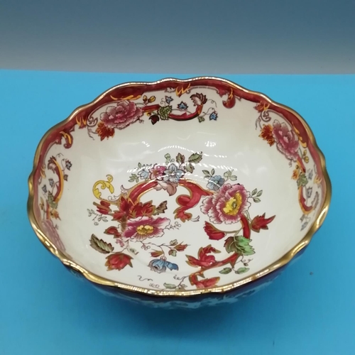 348 - Mason's Footed Fruit Bowl in the 'Mandalay Red' Pattern. 20cm Diameter.